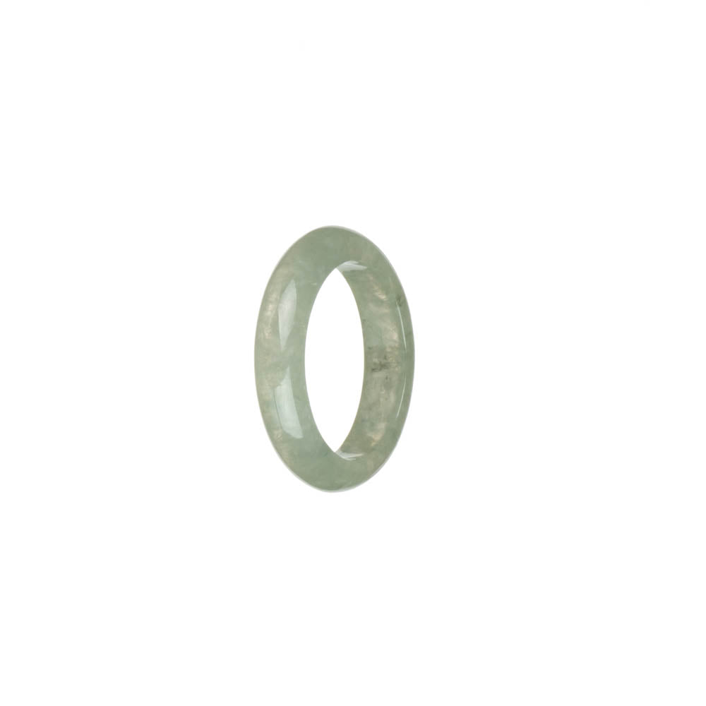 Genuine Icy Pale Green Jade Band - US 8.25