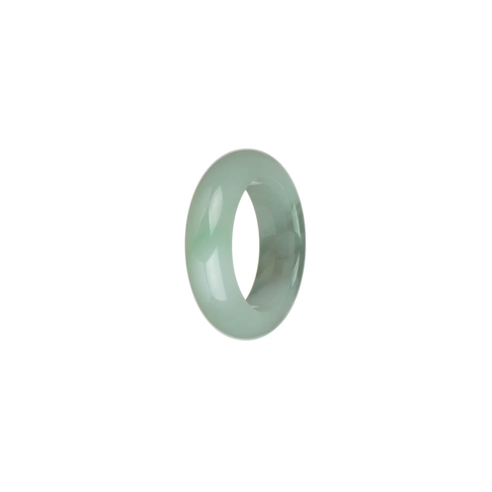 Real White and Green with Apple Green Spot Jade Band - US 7