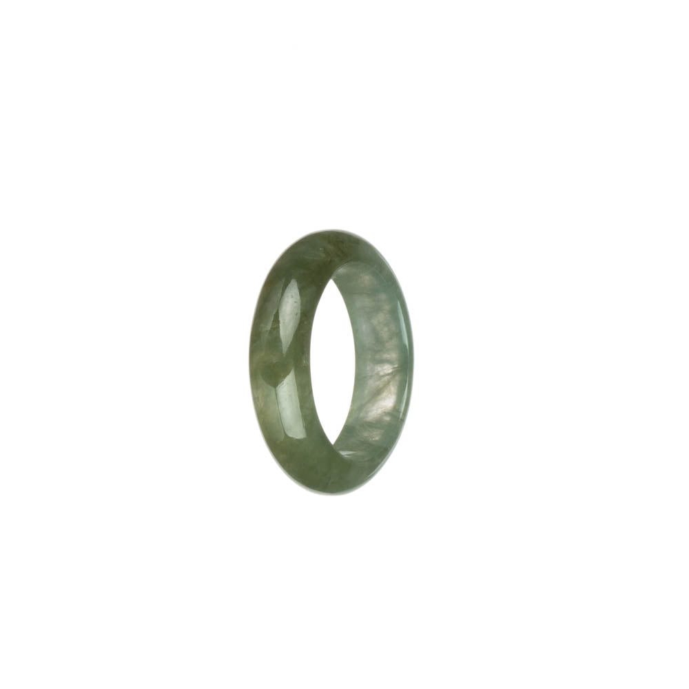 Authentic Icy Green Burma Jade Band - US 8