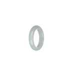 Genuine Icy White Jade Ring- US 6