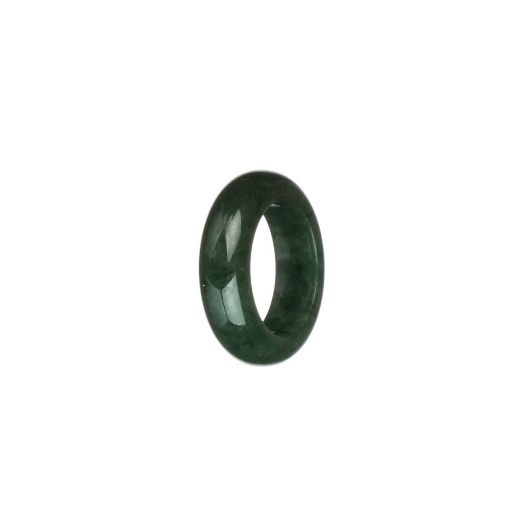 Authentic Deep Green Burmese Jade Ring- US 7