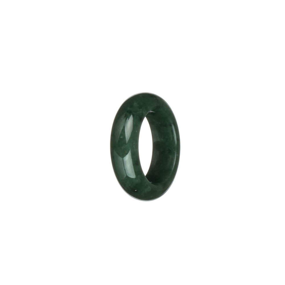 Authentic Deep Green Burmese Jade Ring- US 7