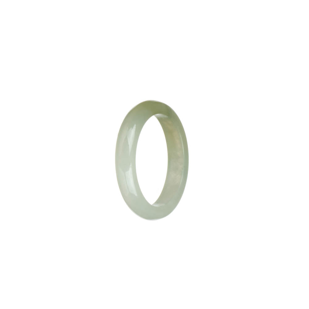 Genuine Pale Green with White Burma Jade Band - US 10