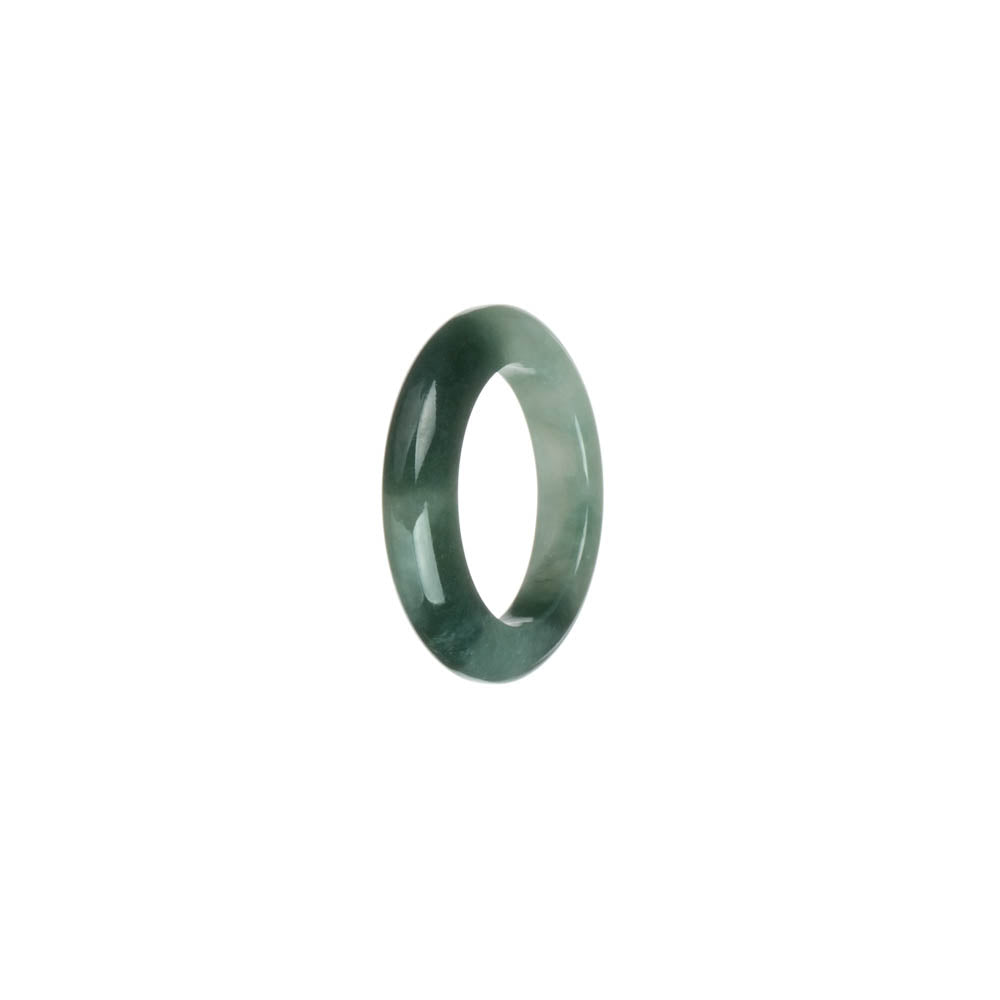 Genuine Deep Green with Light Green Jadeite Jade Band - US 7