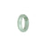 Real White with Pale Green Jadeite Jade Ring  - US 9.5