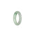 Certified White with Light Green Jade Ring - US 9.5