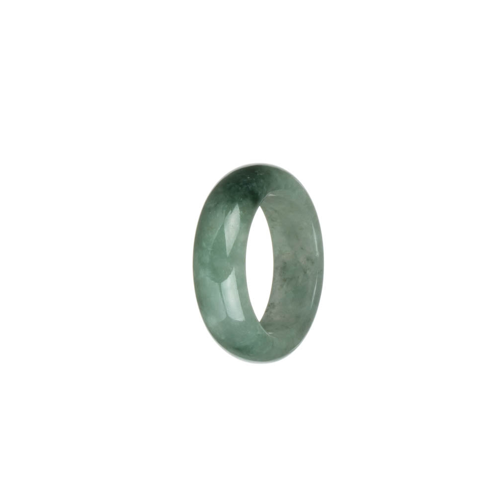 Certified Pale Green with Green Burmese Jade Band - US 9.5