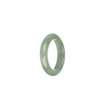 Authentic White with Light Green Jade Ring- US 9.75