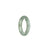 Authentic White with Light Green Jade Ring  - US 9.75