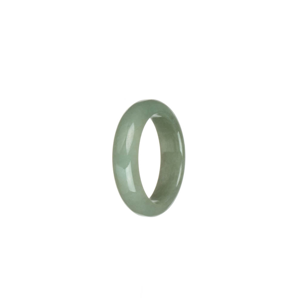 Genuine Light Green Burmese Jade Band - US 9.5