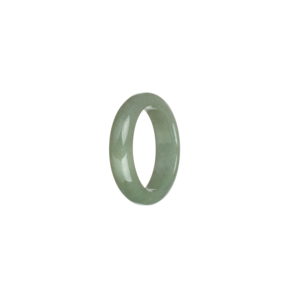 Genuine Light Green Burmese Jade Band - US 9.5