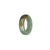 Genuine Light Green with Brown Burmese Jade Ring - US 9.5