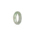 Genuine White with Pale Green with Apple Green Spot Burma Jade Ring - US 9.5