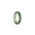 Certified Green with Pale Green Jadeite Jade Band - US 8.5
