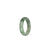 Certified Green with Pale Green Jadeite Jade Band - US 8.5