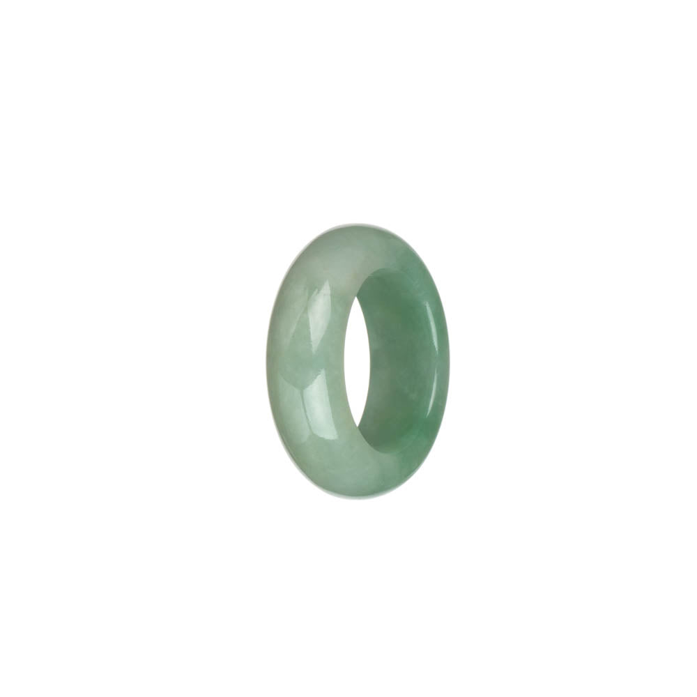 Genuine Green with Pale Green Jadeite Jade Band - US 6.75