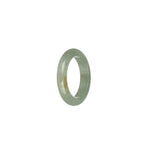 Certified Pale Green with Brown Spots Jade Ring- US 8.5