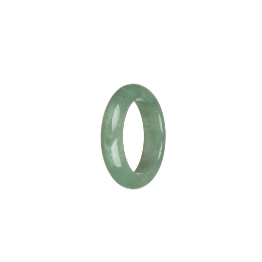 Genuine Light Green Burmese Jade Band - US 9.5