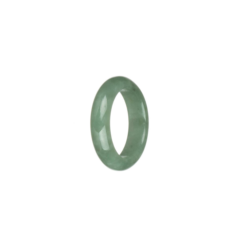 Genuine Light Green Burmese Jade Band - US 9.5