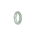 Certified White and Pale Green Burma Jade Band - US 8.25