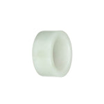 Genuine White with Pale Green Burmese Jade Band - US 12