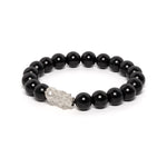 The Fortune Pixiu Bracelet with Black Fei Cui Jade