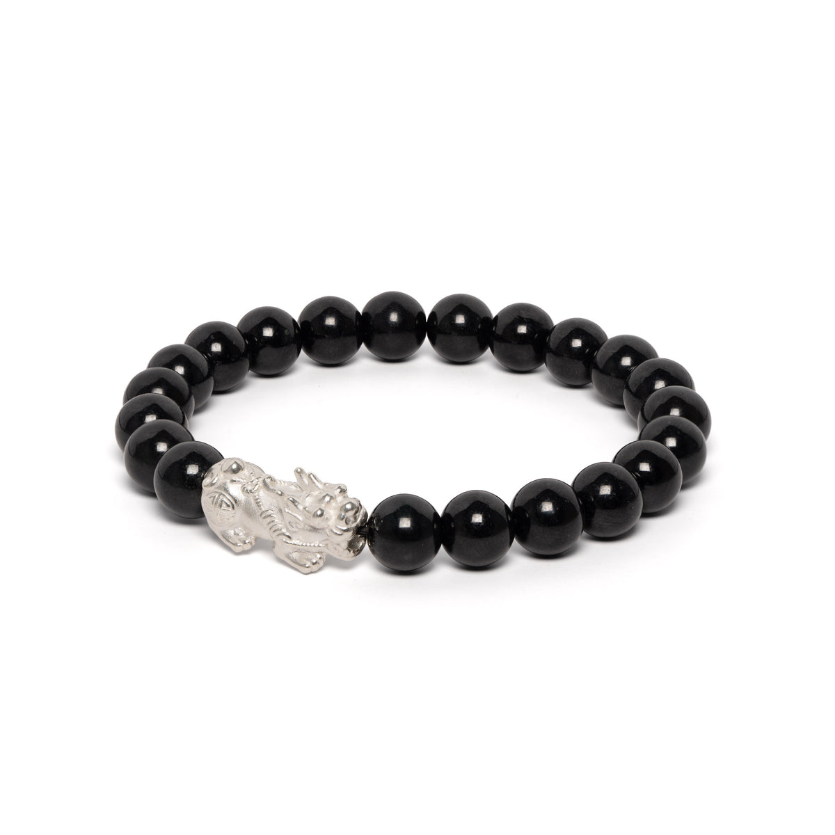 The Fortune Pixiu Bracelet with Black Fei Cui Jade