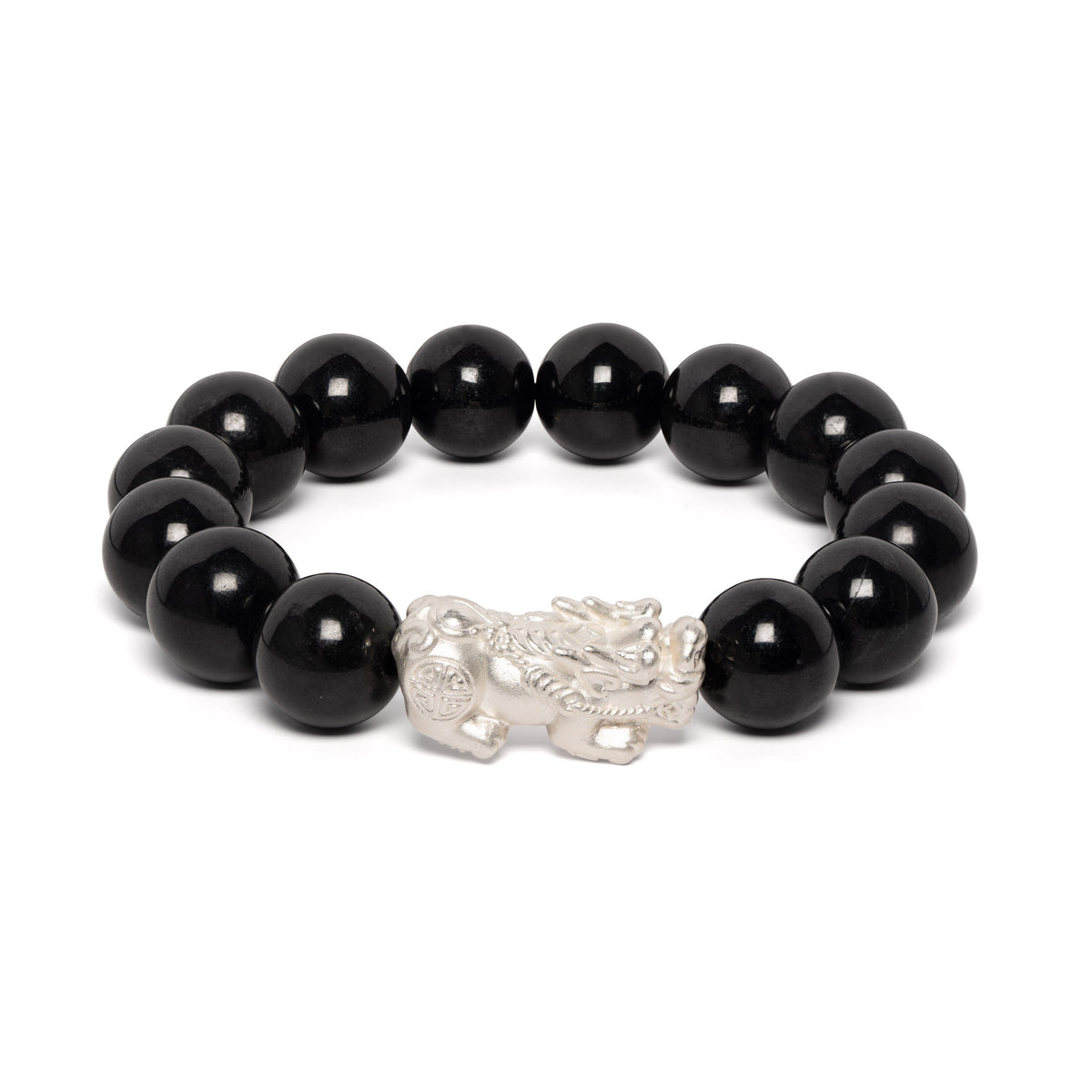 The Fortune Pixiu Bracelet with Black Fei Cui Jade