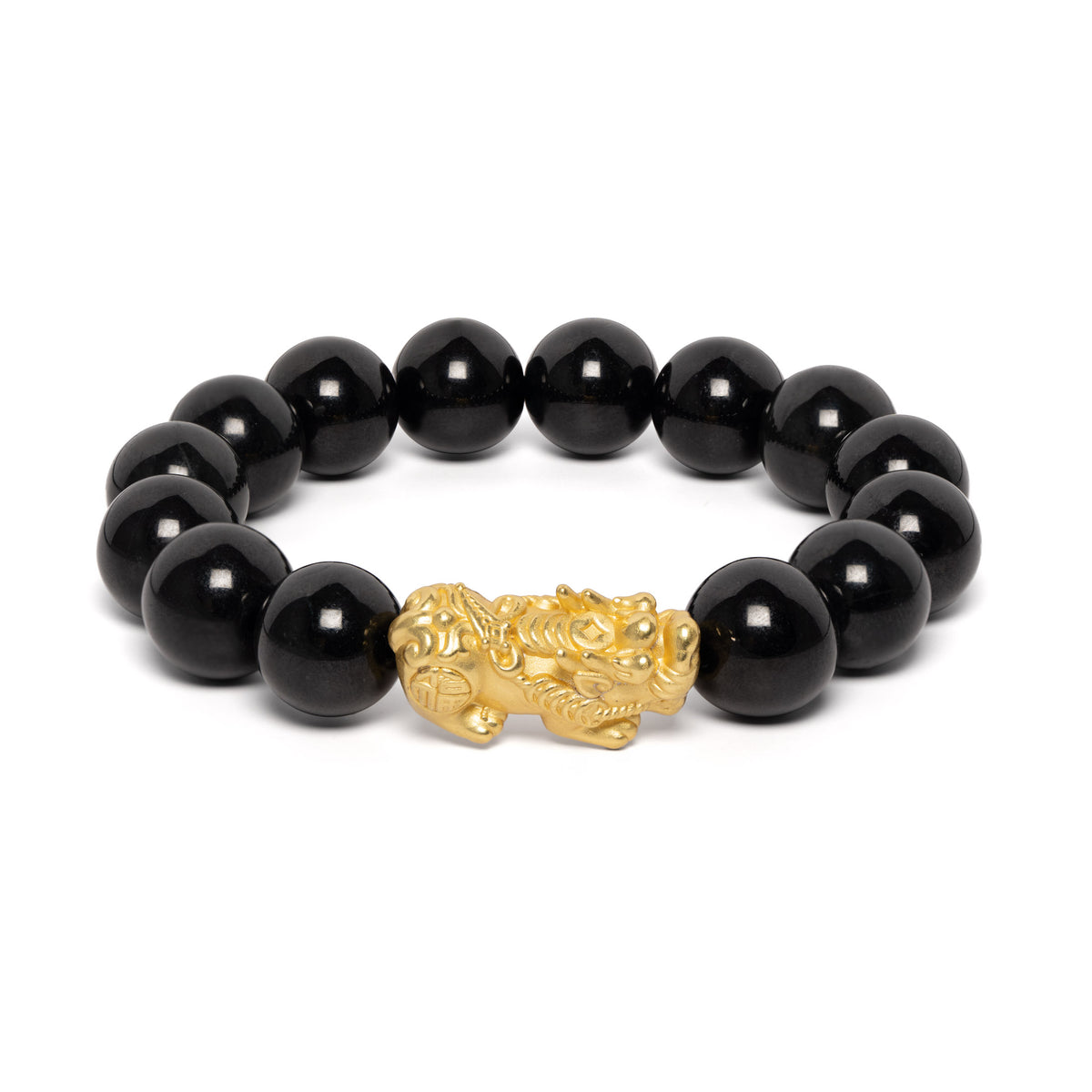 The Fortune Pixiu Bracelet with Black Fei Cui Jade