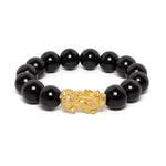 The Fortune Pixiu Bracelet with Black Fei Cui Jade
