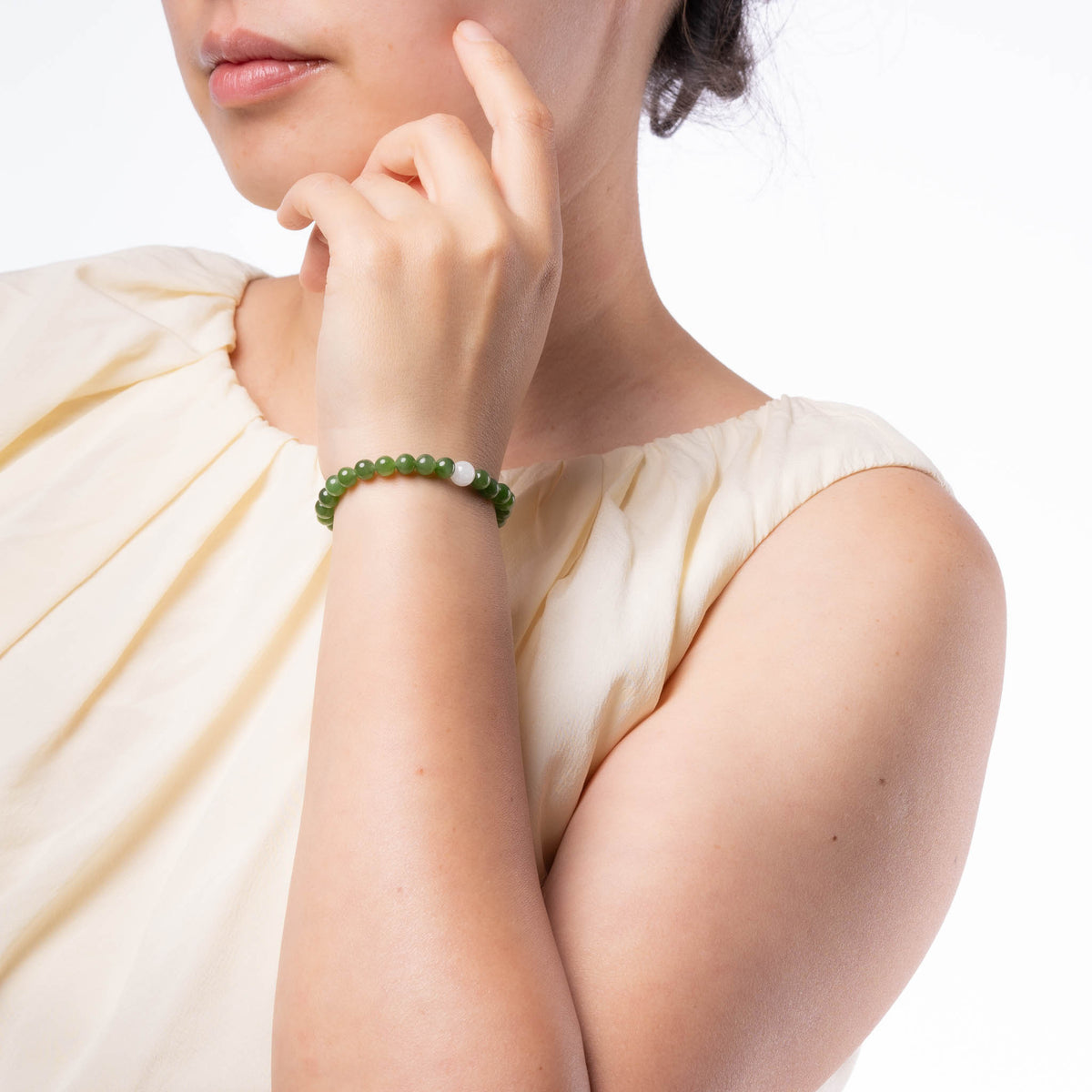 Chakra Glow Jade Bracelet with Burmese Jade