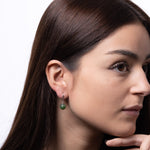 Classic Green Jade Drop Earrings – Nephrite Beads in Sterling Silver