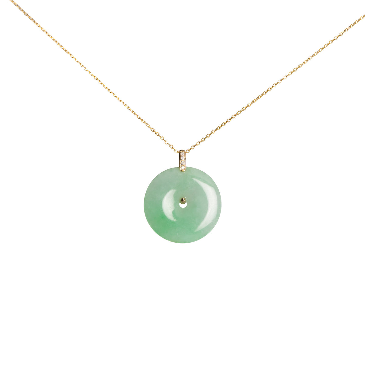 Classic Jade Disc - Diamond Crest