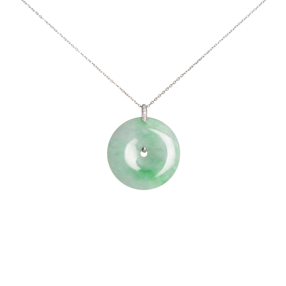 Classic Jade Disc - Diamond Crest