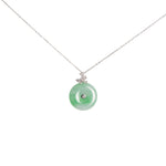 Classic Jade Disc - Diamond Butterfly
