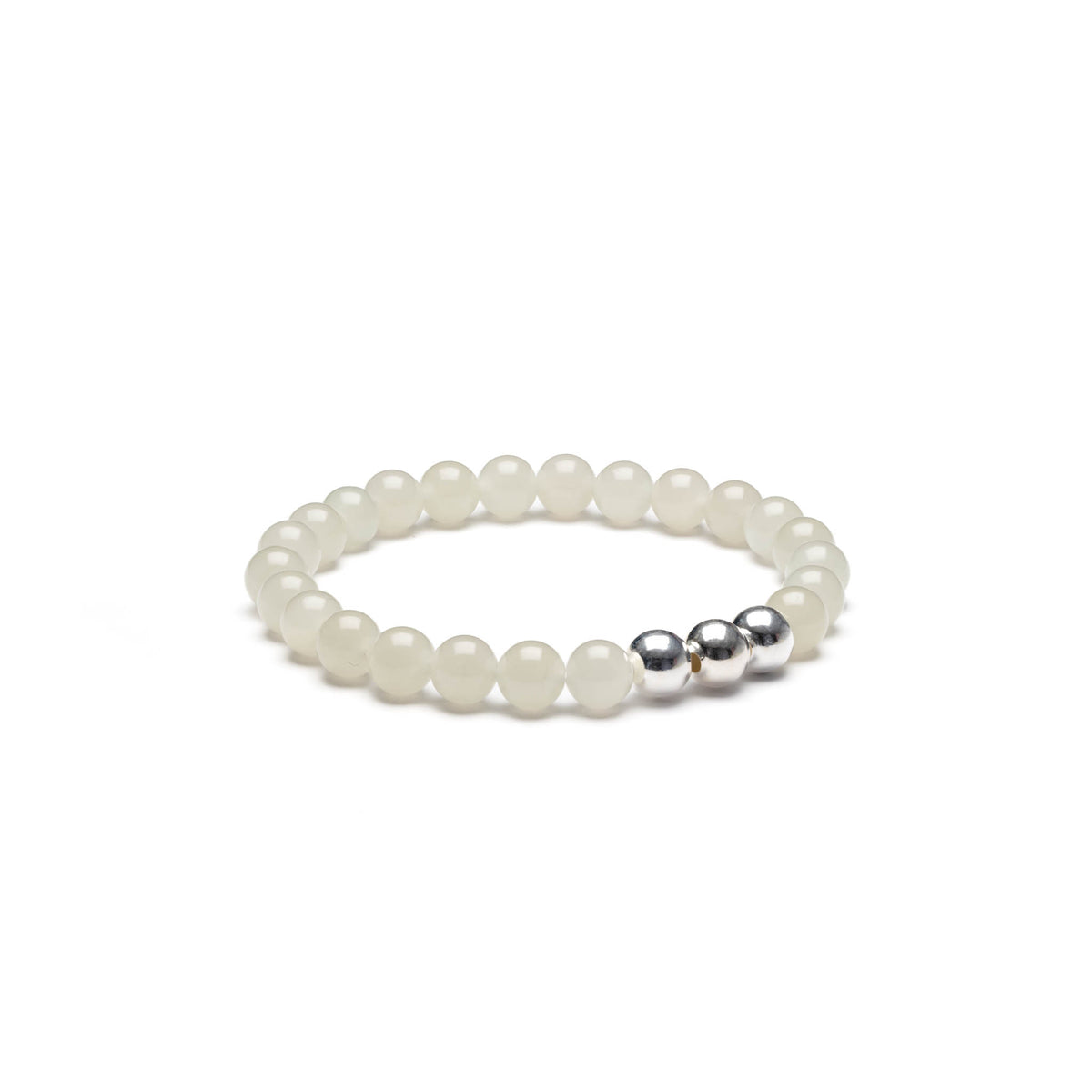 Ethereal Stillness Bracelet with White Jade