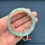 Real Grade A Green Burma Jade Bracelet - 58mm Half Moon