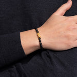 The Fortune Pixiu Bracelet with Matte Black Onyx