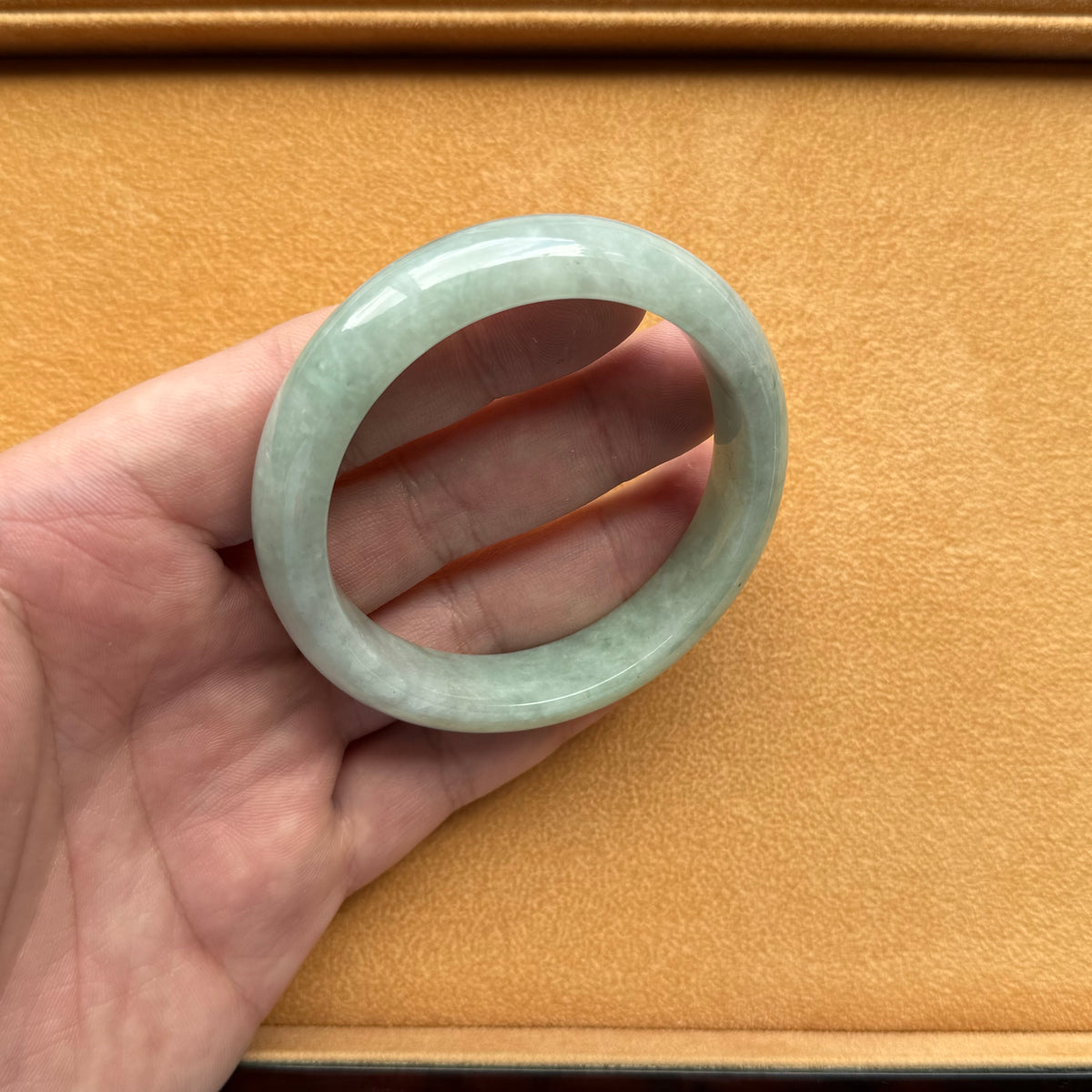 58mm Green Jade Bangle Bracelet