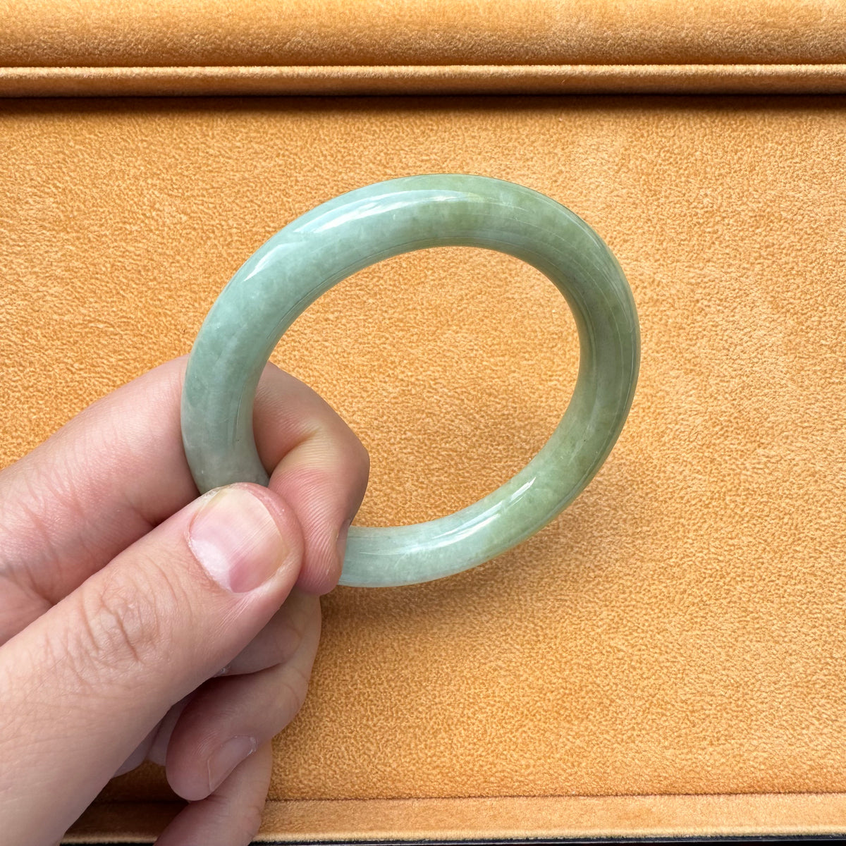 59mm Green Jade Bangle Bracelet