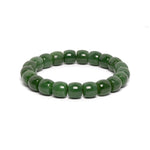 The Classic Barrel Bracelet with Green Hetian Nephrite Jade