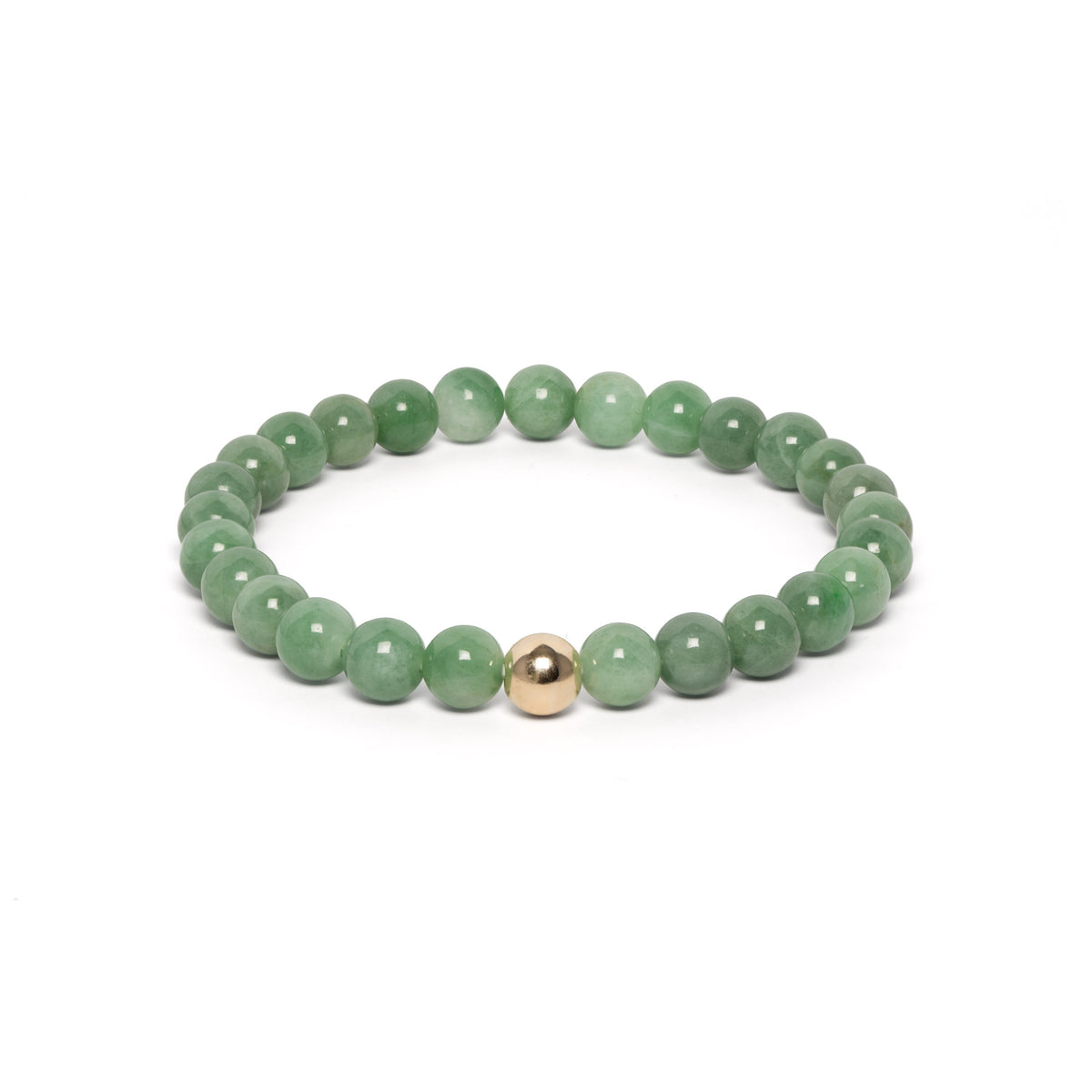 The Solitaire Bracelet with Misty Green Burmese Jadeite Jade
