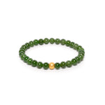 The Solitaire Bracelet with Green Hetian Nephrite Jade