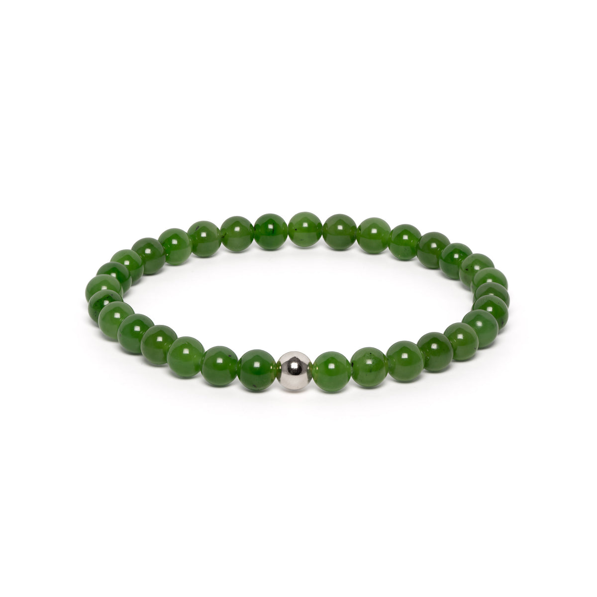 The Solitaire Bracelet with Green Hetian Nephrite Jade