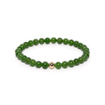 The Solitaire Bracelet with Green Hetian Nephrite Jade