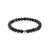 The Solitaire Bracelet with Black and Grey Burmese Jade