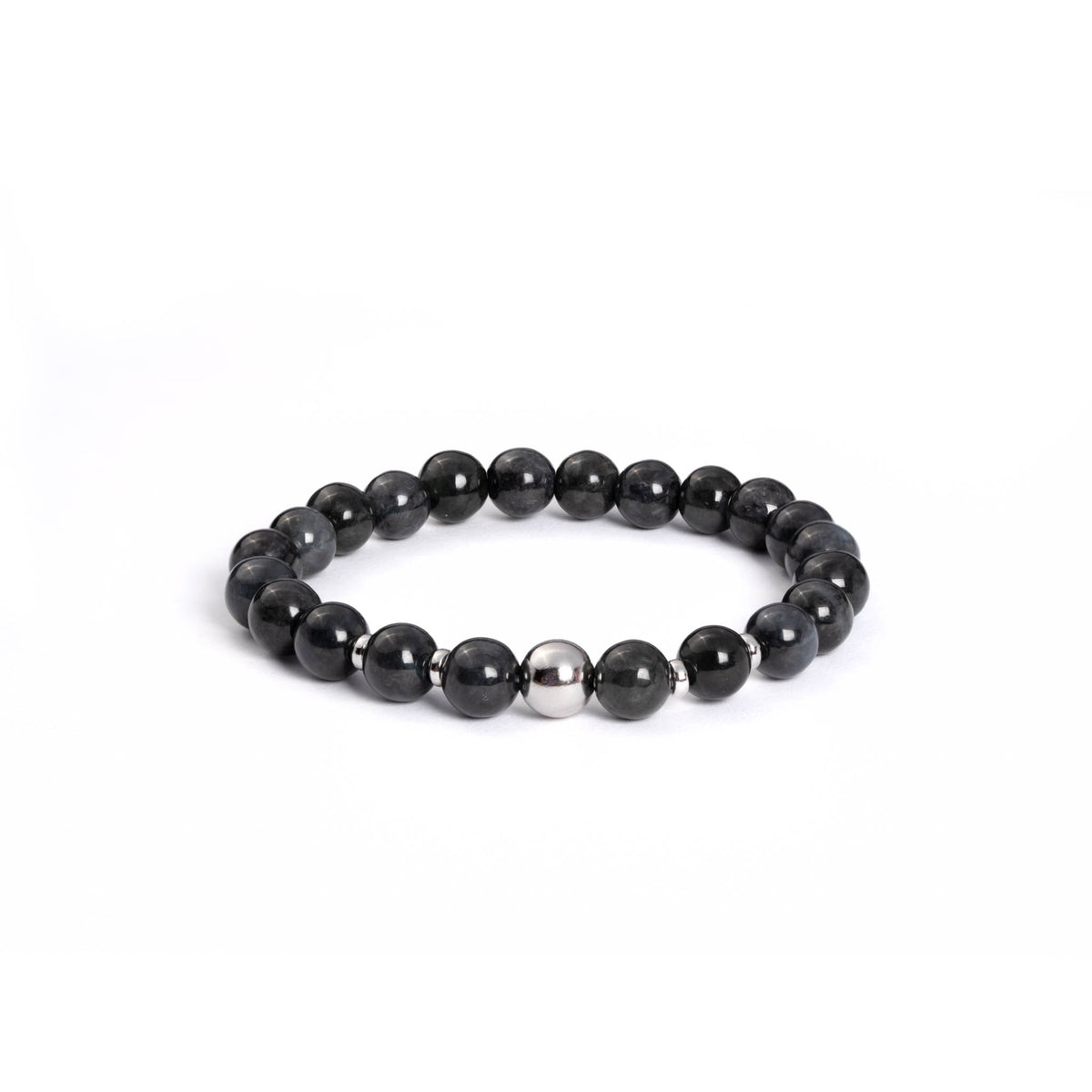 Guardian Spirit Bracelet with Black and Grey Burmese Jade