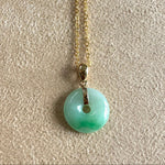 Kandy Donut Classic Petite Jade Pendant - Light Green & Apple Green
