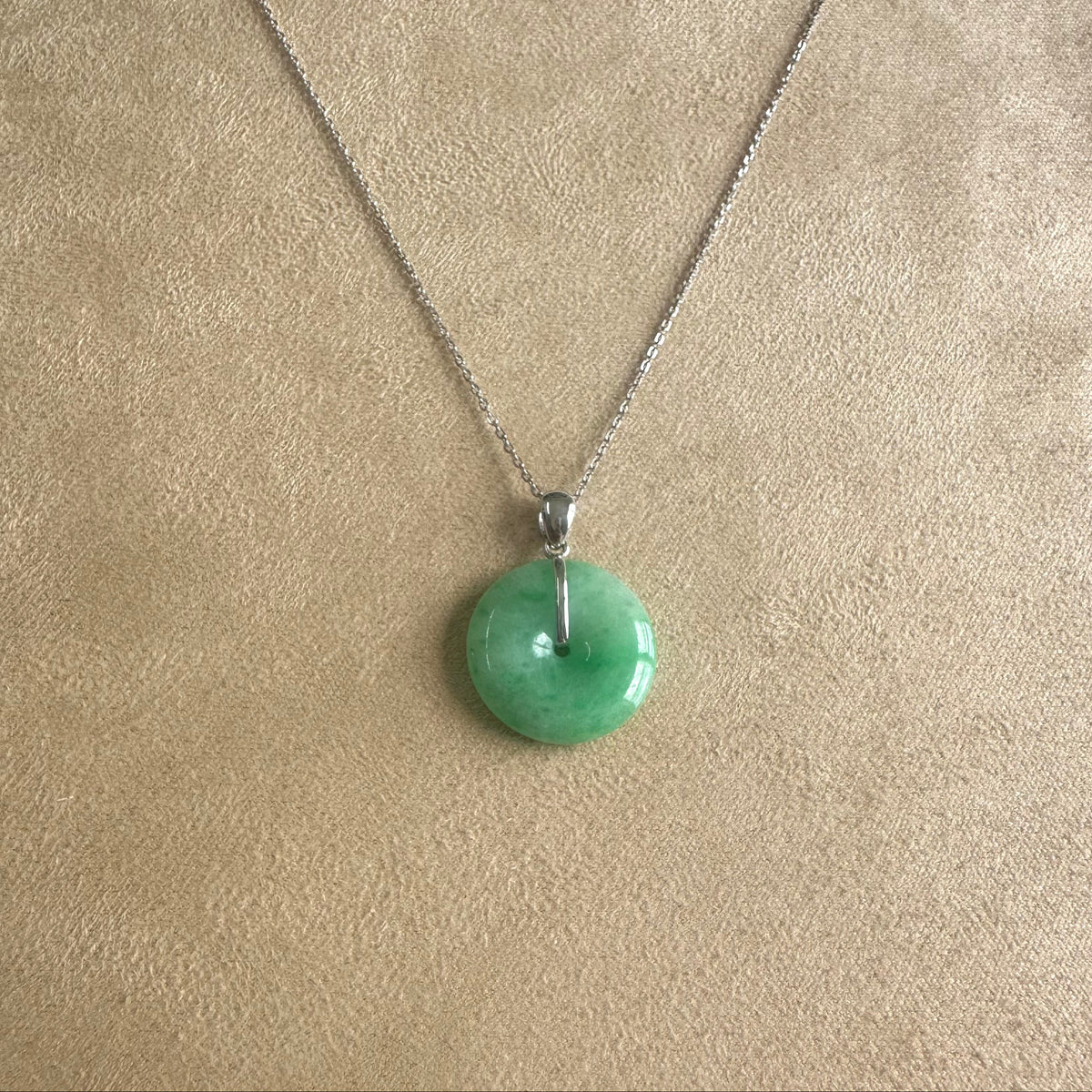 Kandy Donut Classic Large Jade Pendant- Green