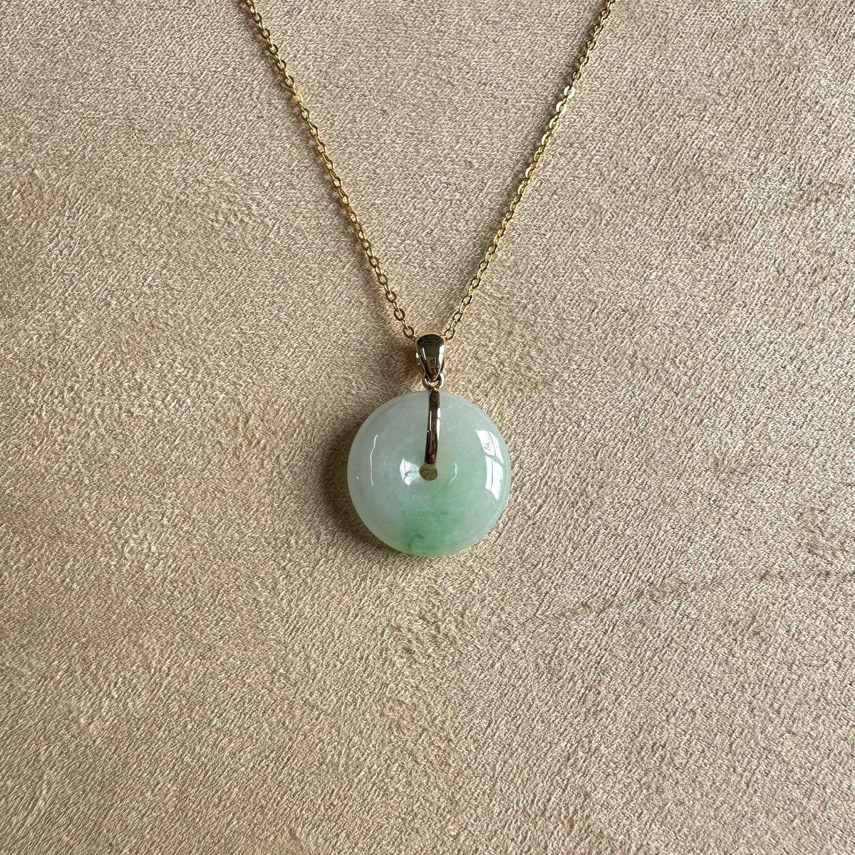Kandy Donut Classic Large Jade Pendant- Green
